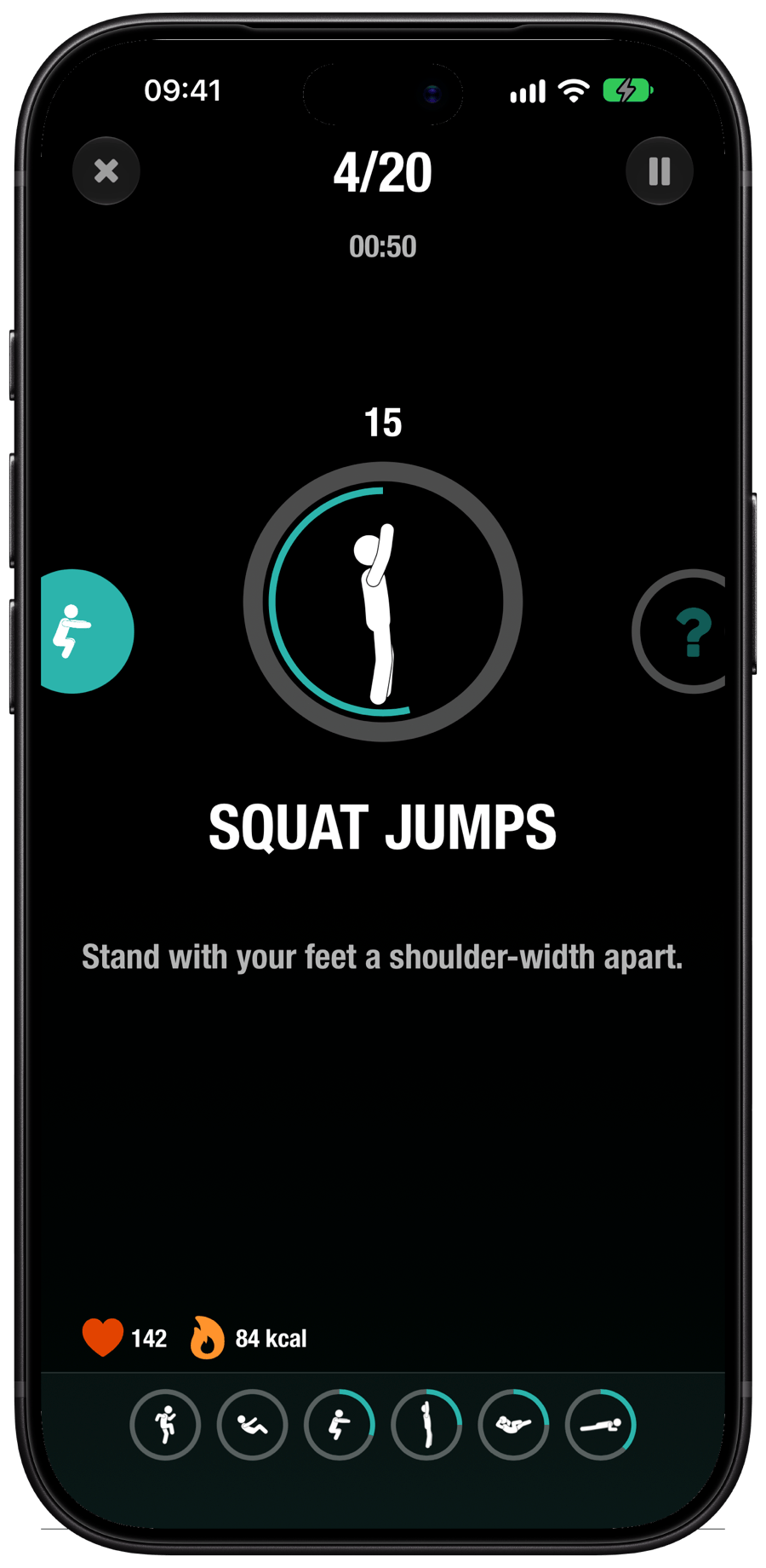 A workout on iPhone