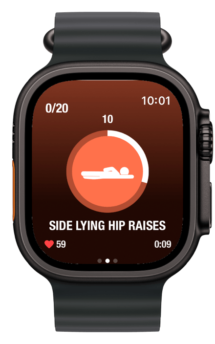 Mid-workout on Apple Watch.