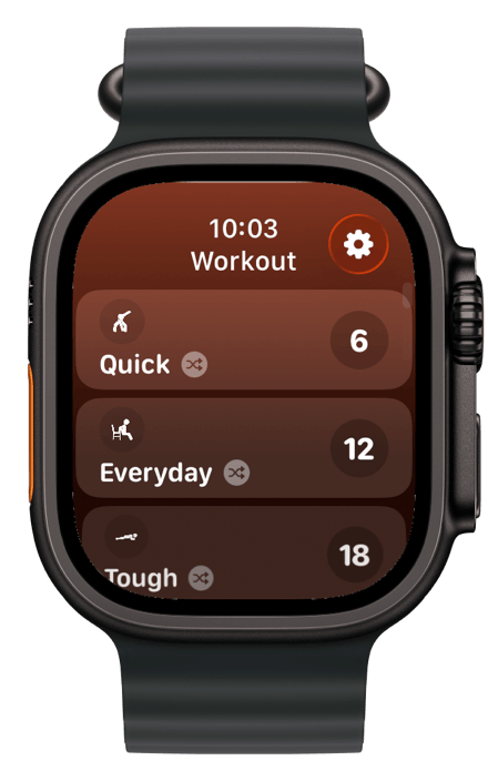 Workouts on Apple Watch.